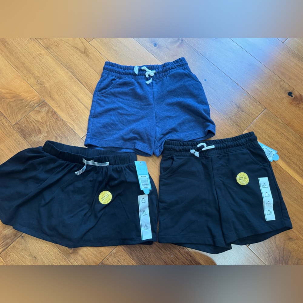 Cat & Jack Kids Shorts Set in Black and Blue-size 7/8
